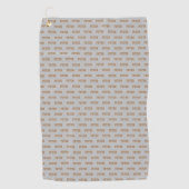 Golfer Name Pattern Golfhanddoek (Voorkant)