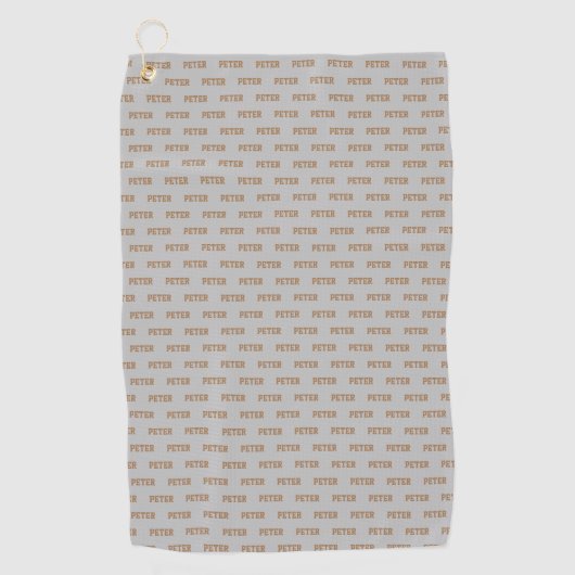 Golfer Name Pattern Golfhanddoek (Voorkant)
