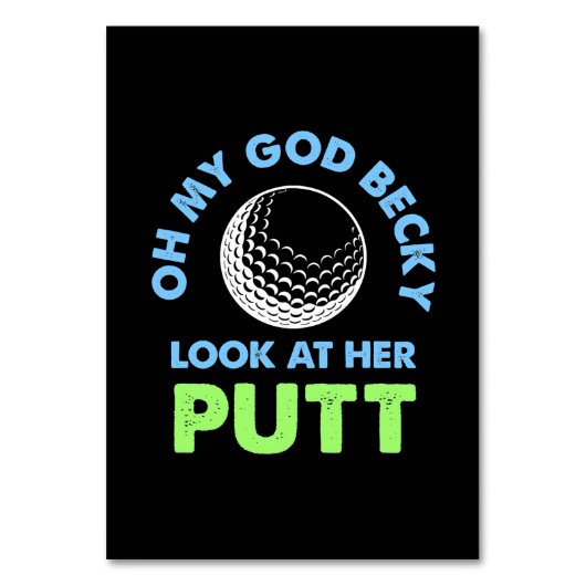 Golfer Oh Mijn God Kaart (Voorkant)