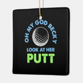 Golfer Oh Mijn God Keramisch Ornament (Links)