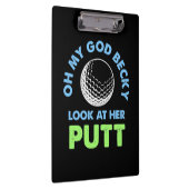 Golfer Oh Mijn God Klembord (Rechts)