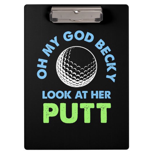 Golfer Oh Mijn God Klembord (Voorkant)