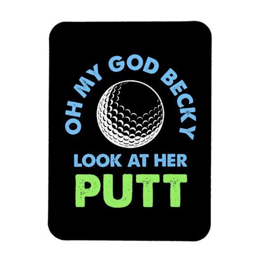 Golfer Oh Mijn God Magneet (Verticaal)