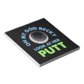 Golfer Oh Mijn God Notitieblok (Schuin)