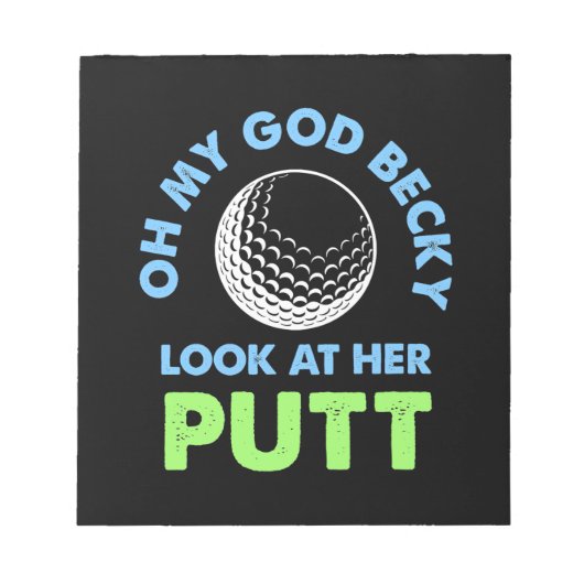 Golfer Oh Mijn God Notitieblok (Voorkant)