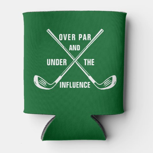 Golfer onder invloed | Aangepast gepersonaliseerd Blikjeskoeler (Voorkant)