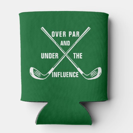 Golfer onder invloed | Aangepast gepersonaliseerd Blikjeskoeler (Achterkant)