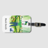Golfer op de golfbaan St. Patrick's Day Bagagelabel (Voorkant (horizontaal))