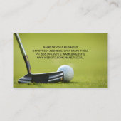 Golfer op golfbaan putting visitekaartje (Achterkant)