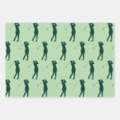 Golfer op het grasveld inpakpapier vel (Voorkant 3)