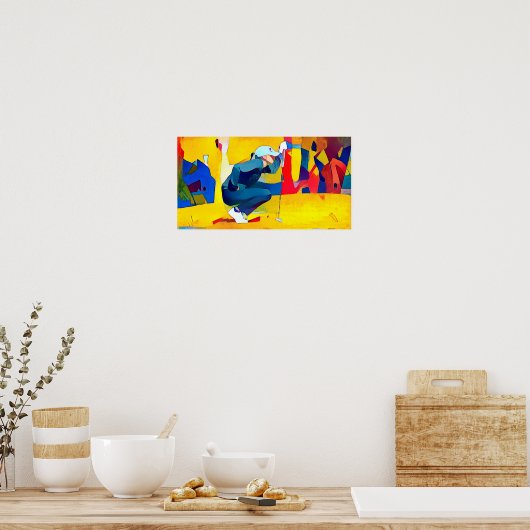 Golfer - Originele Golf Art Print (Keuken)