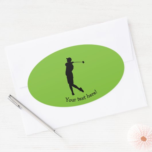 Golfer Ovale Sticker (Envelop)