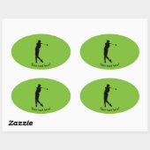 Golfer Ovale Sticker (Vel)