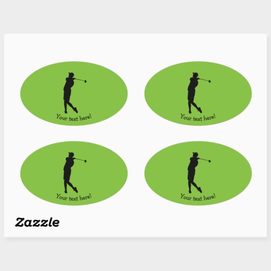Golfer Ovale Sticker (Vel)