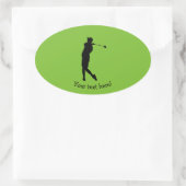 Golfer Ovale Sticker (Tas)