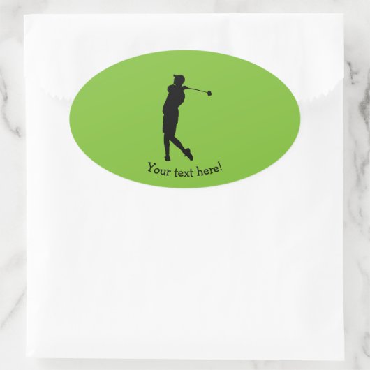 Golfer Ovale Sticker (Tas)