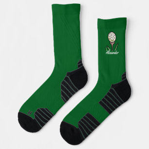Golfer Overmaatse Golfballen Gouden Tee Personaliz Sokken