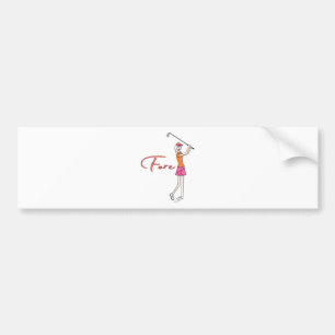 Golfer_Palm Beach Lady Collectie Bumpersticker