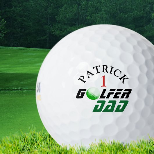 golfer papa, nummer één geweldig golfballen
