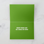 Golfer papa Verjaardag of Vaderdag aangepaste teks Kaart (Binnen)