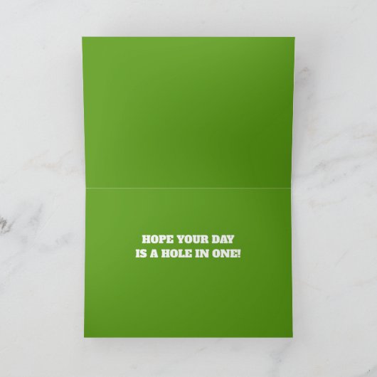 Golfer papa Verjaardag of Vaderdag aangepaste teks Kaart (Binnen)