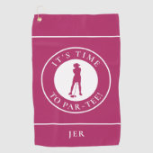 Golfer Par T-shirt Funny Golf Humor Monogram Cute Golfhanddoek (Voorkant)