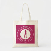 Golfer Par T-shirt Time Golf Cute voor haar roze g Tote Bag (Voorkant)
