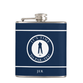 Golfer Par-Tee Funny Golf Monogram Humor For Him Heupfles