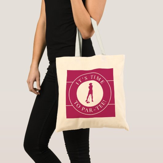 Golfer Par Tee Golf Lief Voor Haar Roze Grappig Tote Bag (Voorkant (product))