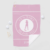 Golfer Par Tee Grappig Golf Humor Monogram Leuke R Golfhanddoek (Insitu)