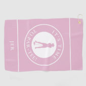 Golfer Par Tee Grappig Golf Humor Monogram Leuke R Golfhanddoek (Horizontaal)