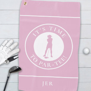 Golfer Par Tee Grappig Golf Humor Monogram Leuke R Golfhanddoek