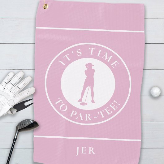 Golfer Par Tee Grappig Golf Humor Monogram Leuke R Golfhanddoek
