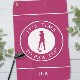 Golfer Par Tee Grappige Golf Humor Monogram Lief R Golfhanddoek