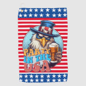 Golfer Party in de Verenigde Staten Golfhanddoek (Voorkant)