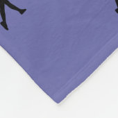 Golfer Pattern Monogrammed Periwinkle Blue voor ha Fleece Deken (Hoek)