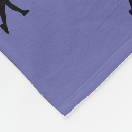 Golfer Pattern Monogrammed Periwinkle Blue voor ha Fleece Deken (Hoek)