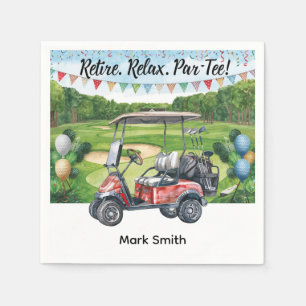 Golfer pensionering par t-shirt partij golfen op k servet