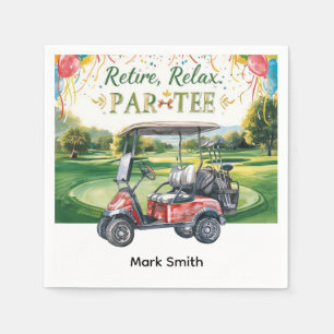 Golfer pensionering par t-shirt partij golfen op k servet