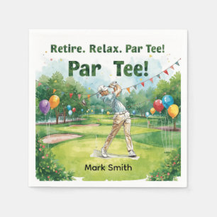 Golfer pensionering par t-shirt partij golfen op k servet
