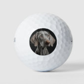 Golfer Personalisiertes Hunde Foto Golfball Golfballen (Voorkant)