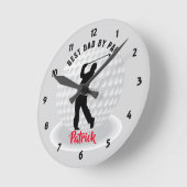 Golfer Personalized Golf Ronde Klok (Hoek)