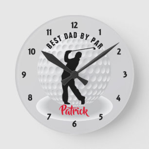 Golfer Personalized Golf Ronde Klok