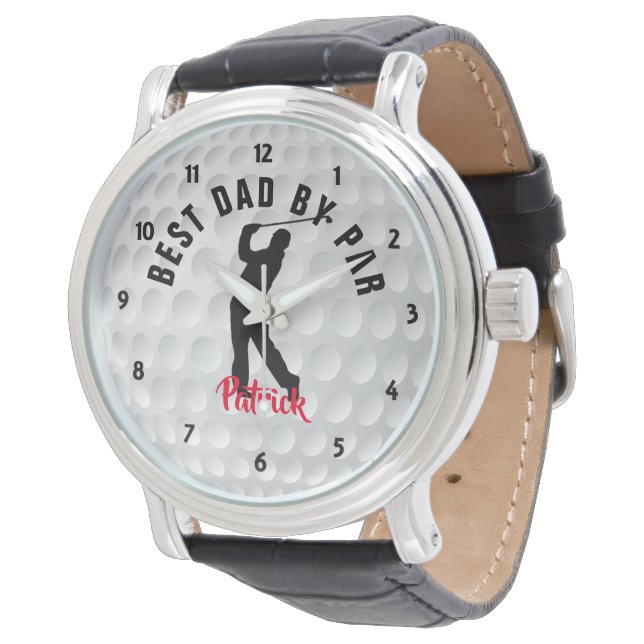 Golfer Personalized Golf Wristwatch Horloge (Gekanteld)