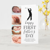 Golfer Photo New Vader Day Kaart (Gele Bloem)