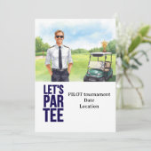 GOLFER Pilot Aviation Industry Golfer Kaart (Staand voorkant)