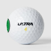 Golfer Player Modern Sports Monogram Green Black Golfballen (Logo)
