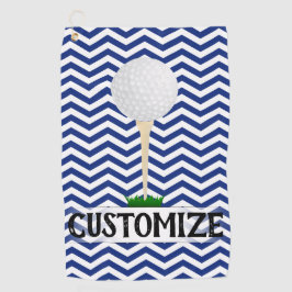 Golfer Player Name of Custom Text Golf Towel Golfhanddoek