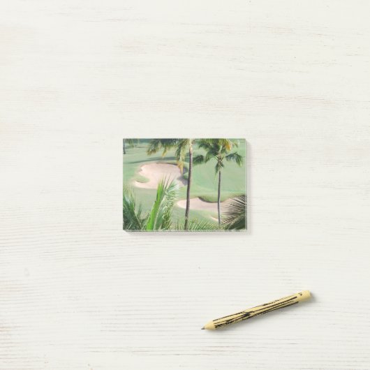 Golfer Post-it® Notes (Op bureau)