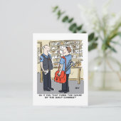 Golfer Postbode Houdt van Golf Cartoon Briefkaart (Staand voorkant)